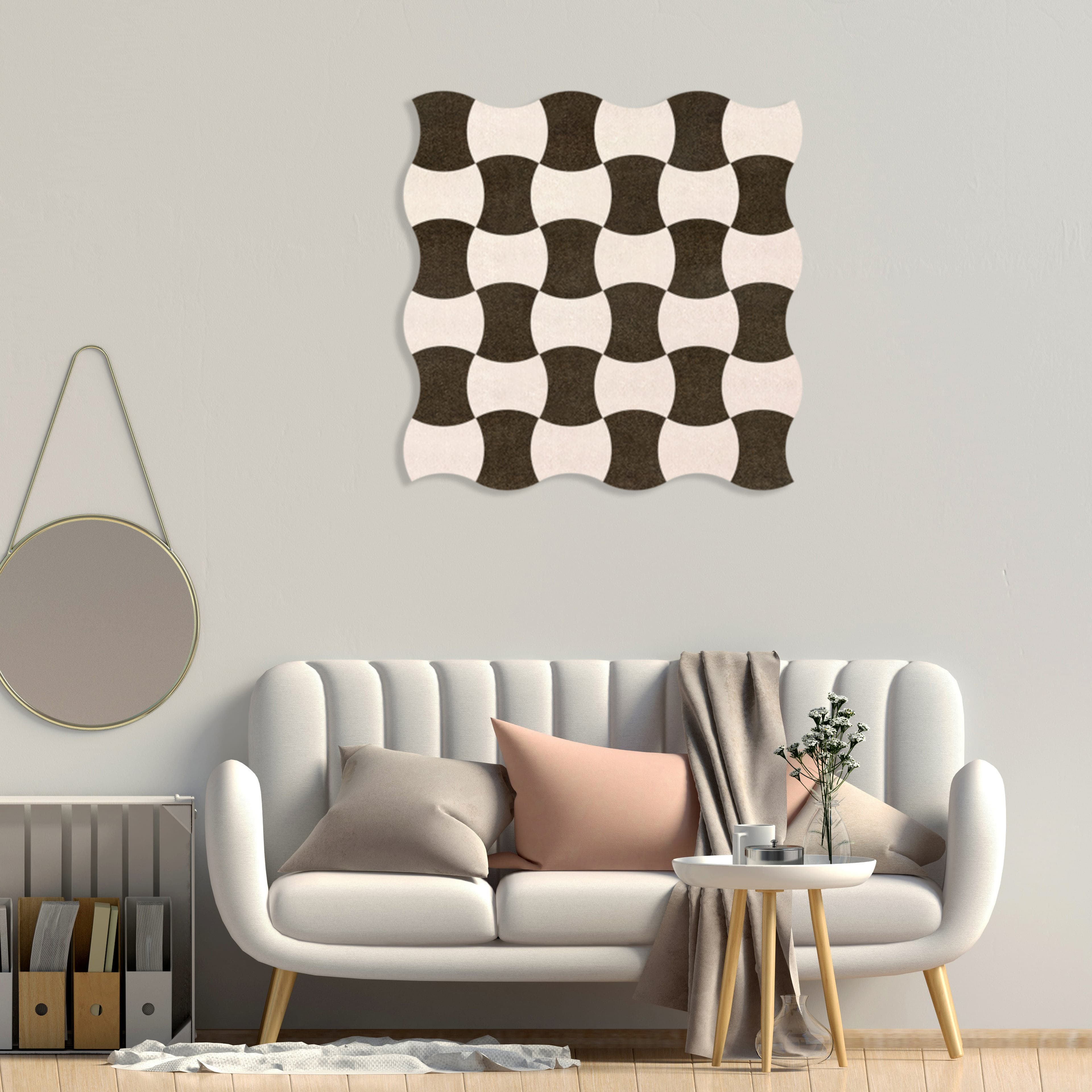 EASYfelt PET-vilt akoestische wandbekleding zelfklevend Stick Curve special